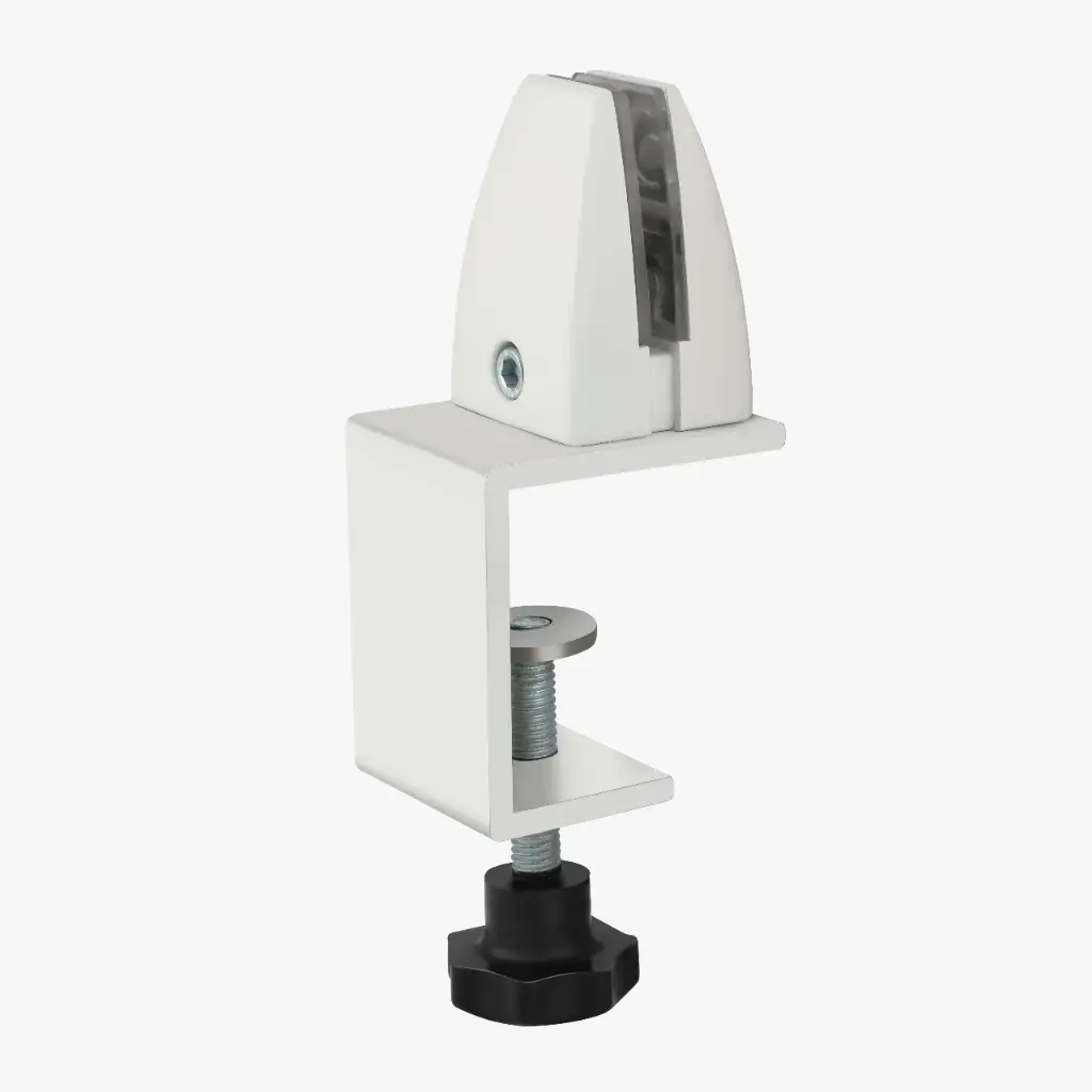 CM GLASS PARTITION HOLDER WITH CLAMP